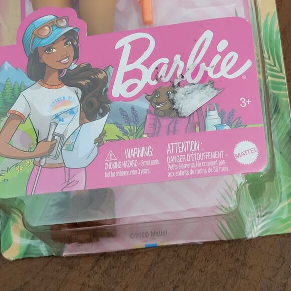Barbie Hiking Doll Brunette with Puppy & 9 Accessories Including Backpack New - Picture 4 of 15